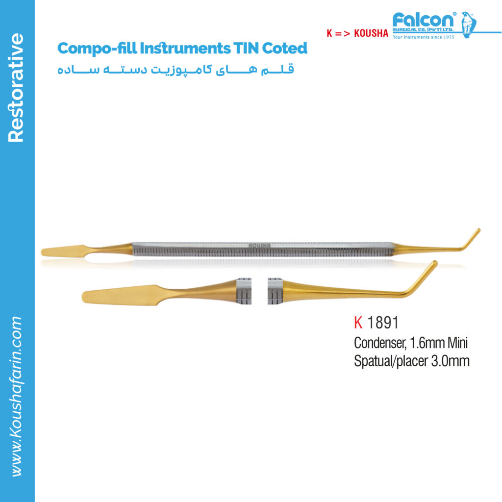 قلم کامپوزیت دسته ساده (Condenser mini spatula)//کوشا-Kousha